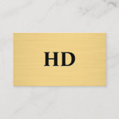 Carte De Visite Initiales monographiques classiques | Texture or (Devant)