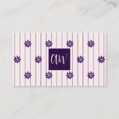 Carte De Visite Initiales Nice à vous rencontrer! Connectez-Vous A (Devant)