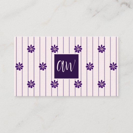 Carte De Visite Initiales Nice à vous rencontrer! Connectez-Vous A (Devant)