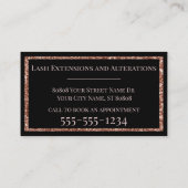 Carte De Visite Initiales rose Parties scintillant or Monogramme s (Dos)