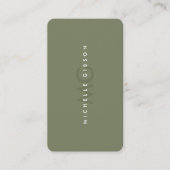 Carte De Visite Initiales Sage Minimales Simples Modernes Professi (Devant)