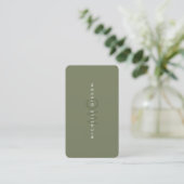 Carte De Visite Initiales Sage Minimales Simples Modernes Professi (Debout devant)