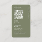 Carte De Visite Initiales Sage Minimales Simples Modernes Professi (Dos)