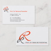 Carte De Visite Initialien Visitenkarte (Devant / Derrière)