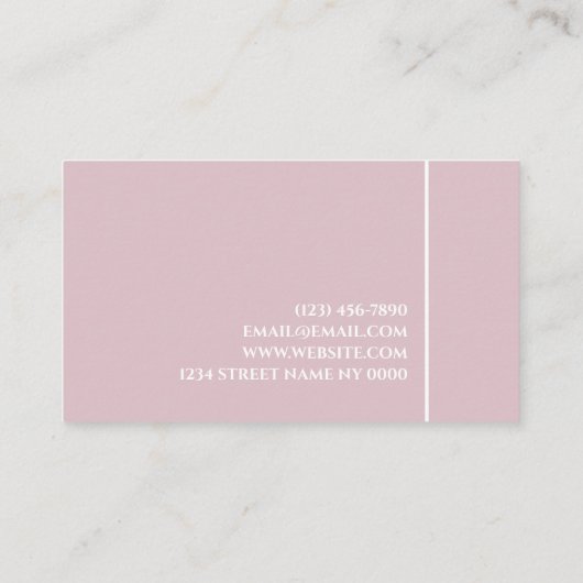 Carte De Visite Injecteur Infirmière esthétique Chirurgien Cosméti (Dos)