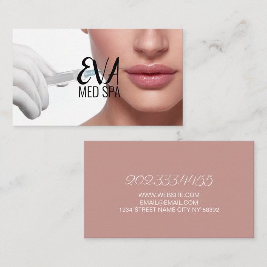 Carte De Visite Injecteurs Spas en médecine Chirurgien plastique (Devant / Derrière)