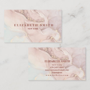 Carte De Visite Ink et marbre doré moderne