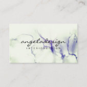 Carte De Visite Ink Ombre Purple Green Color (Devant)