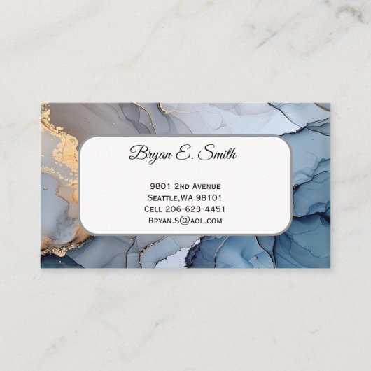 Carte De Visite Ink Swirl Business Card (Devant)