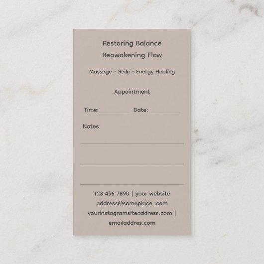 Carte De Visite Inner Oracle | Third Eye Design (Dos)