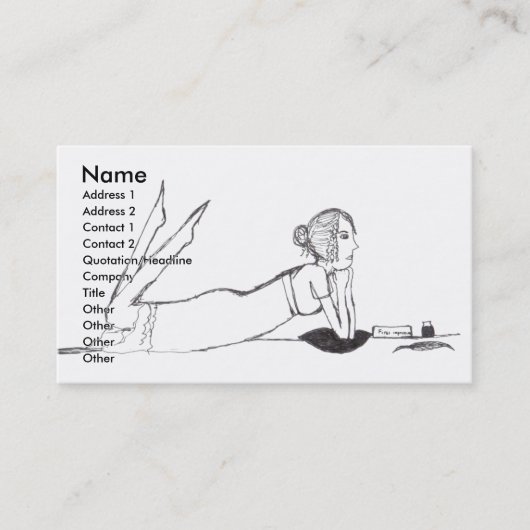 Carte De Visite Inscription de Jane Austen (Devant)