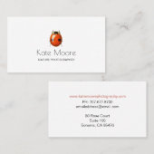 Carte De Visite Insecte de Ladybug en gras (Devant / Derrière)