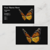 Carte De Visite Insecte de vol orange de papillon de monarque (Devant / Derrière)