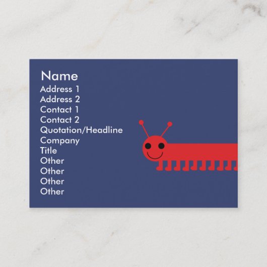 Carte De Visite Insecte - potelé (Devant)