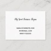 Carte De Visite Insectes Toothy verts d'allergie de bactéries (Dos)