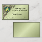 Carte De Visite Inséparables celtiques de coeur (Devant / Derrière)