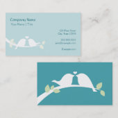 Carte De Visite Inséparables d'Aqua (Devant / Derrière)