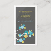 Carte De Visite Inséparables de fleurs de cerisier Branche des fle (Dos)