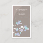 Carte De Visite Inséparables de fleurs de cerisier Branche des fle (Dos)