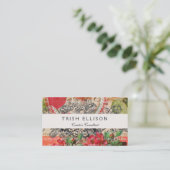 Carte De Visite Inséparables Heart Red Art Collage (Debout devant)