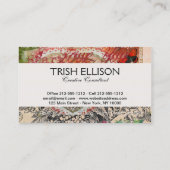 Carte De Visite Inséparables Heart Red Art Collage (Dos)