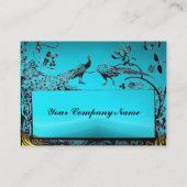 Carte De Visite INSÉPARABLES mariages, noir blanc, bleu aquamarine (Dos)