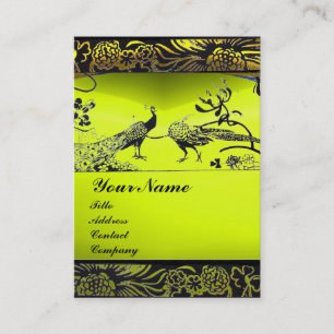 Carte De Visite INSÉPARABLES mariages, noir blanc, jaune topaz