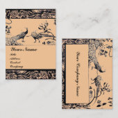 Carte De Visite INSÉPARABLES mariages, noir et blanc, rose (Devant / Derrière)