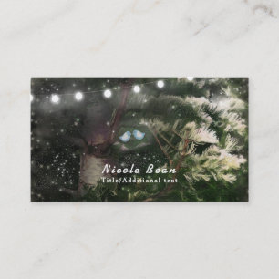 Carte De Visite Inséparables + Pine Tree Nuit Lumières à cordes ru