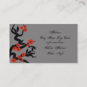 Carte De Visite Inséparables Sur Sakura Tree Et Symbole d'amour ch (Dos)