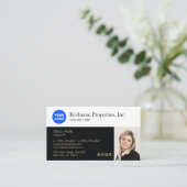 Carte De Visite Insérer le logo Agent immobilier Photo Professiona (Debout devant)