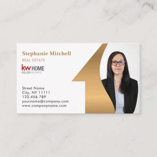 Carte De Visite Insérer une photo Ajouter un modèle photo Agent im (Devant)