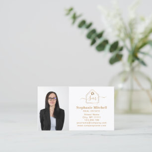 Carte De Visite Insérer une photo Réaliseur immobilier Clé Maison 