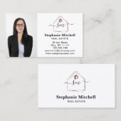 Carte De Visite Insérer une photo Réaliseur immobilier Clé Maison  (Devant / Derrière)