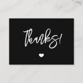 Carte De Visite Insertion contemporaine de Merci noir moderne (Devant)