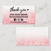 Carte De Visite Insertion de médias sociaux Merci (Devant / Derrière)