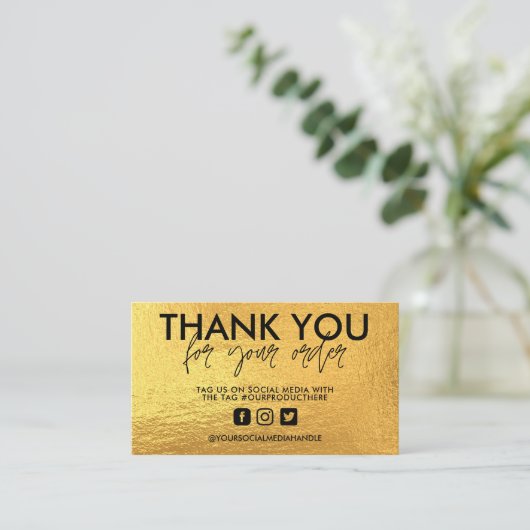 Carte De Visite Insertion multimédia Gold Trendy (Debout devant)