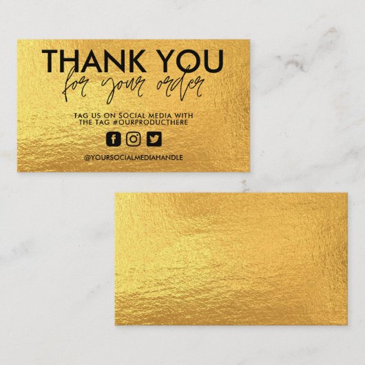 Carte De Visite Insertion multimédia Gold Trendy (Devant / Derrière)