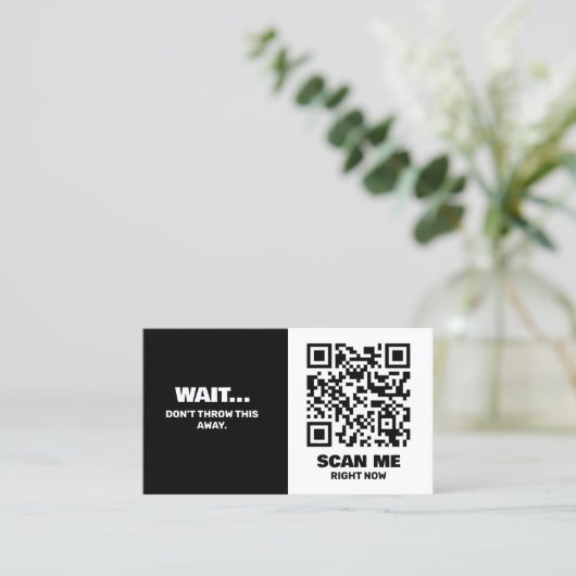 Carte De Visite Insertion promotionnelle de code QR simple (Debout devant)