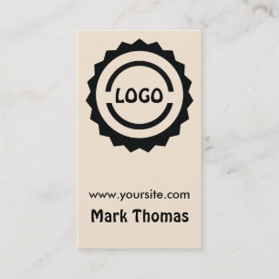 Carte De Visite Insigne de logo de hippie