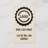 Carte De Visite Insigne de logo de hippie (Dos)
