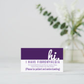 Carte De Visite insigne de patience de la fibromyalgie (Debout devant)
