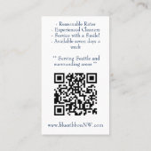 Carte De Visite Insigne d'entretien Marine QR Code vertical (Dos)