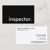 Carte De Visite inspecteur. (Devant / Derrière)