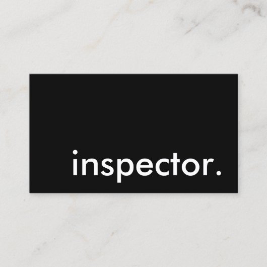 Carte De Visite inspecteur. (Devant)
