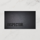 Carte De Visite Inspecteur Dark Minimalist Black Bold (Devant)