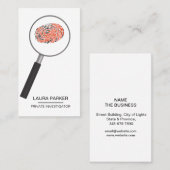 Carte De Visite Inspecteur de la sécurité de l'enquêteur sur l'imp (Devant / Derrière)