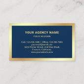 Carte De Visite Inspecteur de l'enquêteur privé bleu de la Marine (Dos)