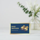 Carte De Visite Inspecteur de l'enquêteur privé bleu de la Marine (Debout devant)