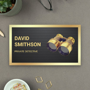 Carte De Visite Inspecteur privé de Black Carbon Fiber